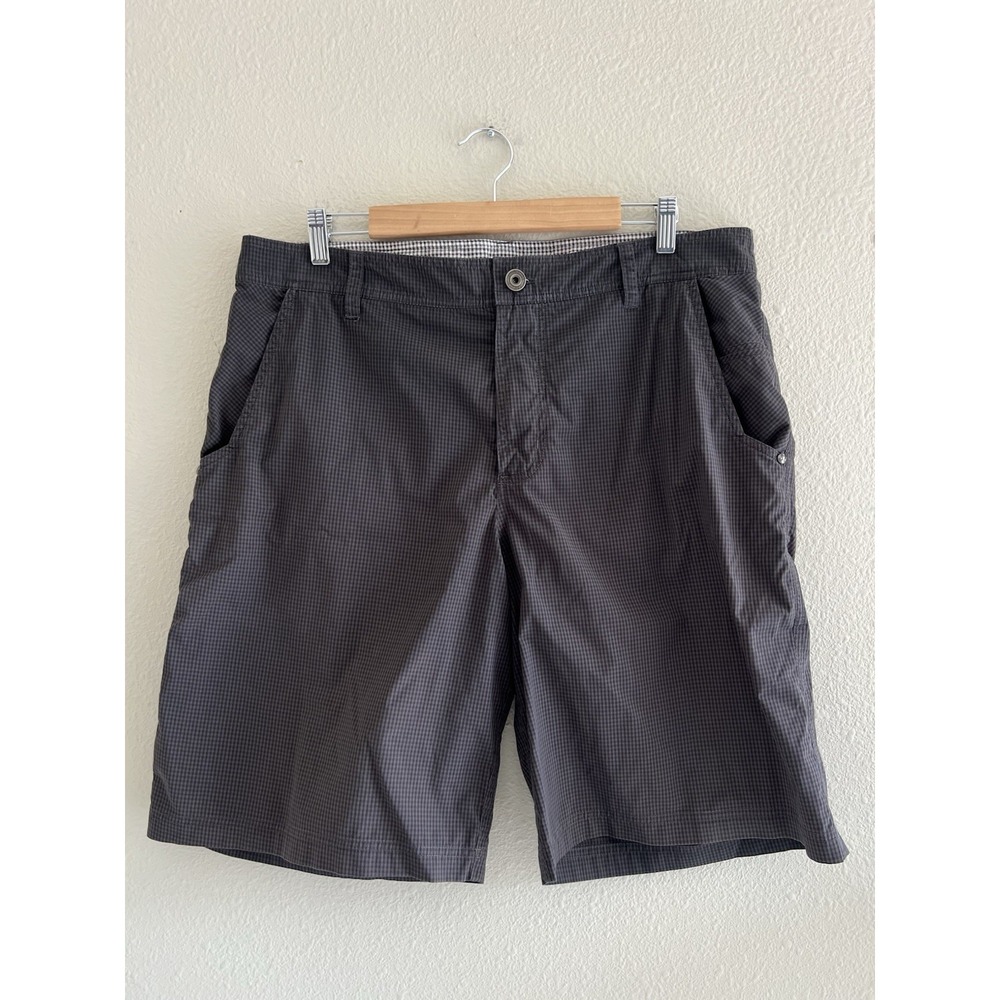 Lululemon Athletica Mens Shorts Size 36 Plaid Dark Gray Chinos Golf Athleisure